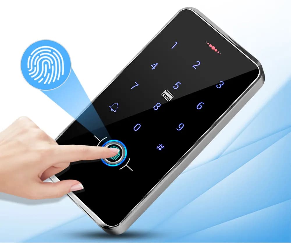 Kit de système de contrôle d'accès par empreinte digitale RFID, ouvre-porte avec alimentation DC 12V