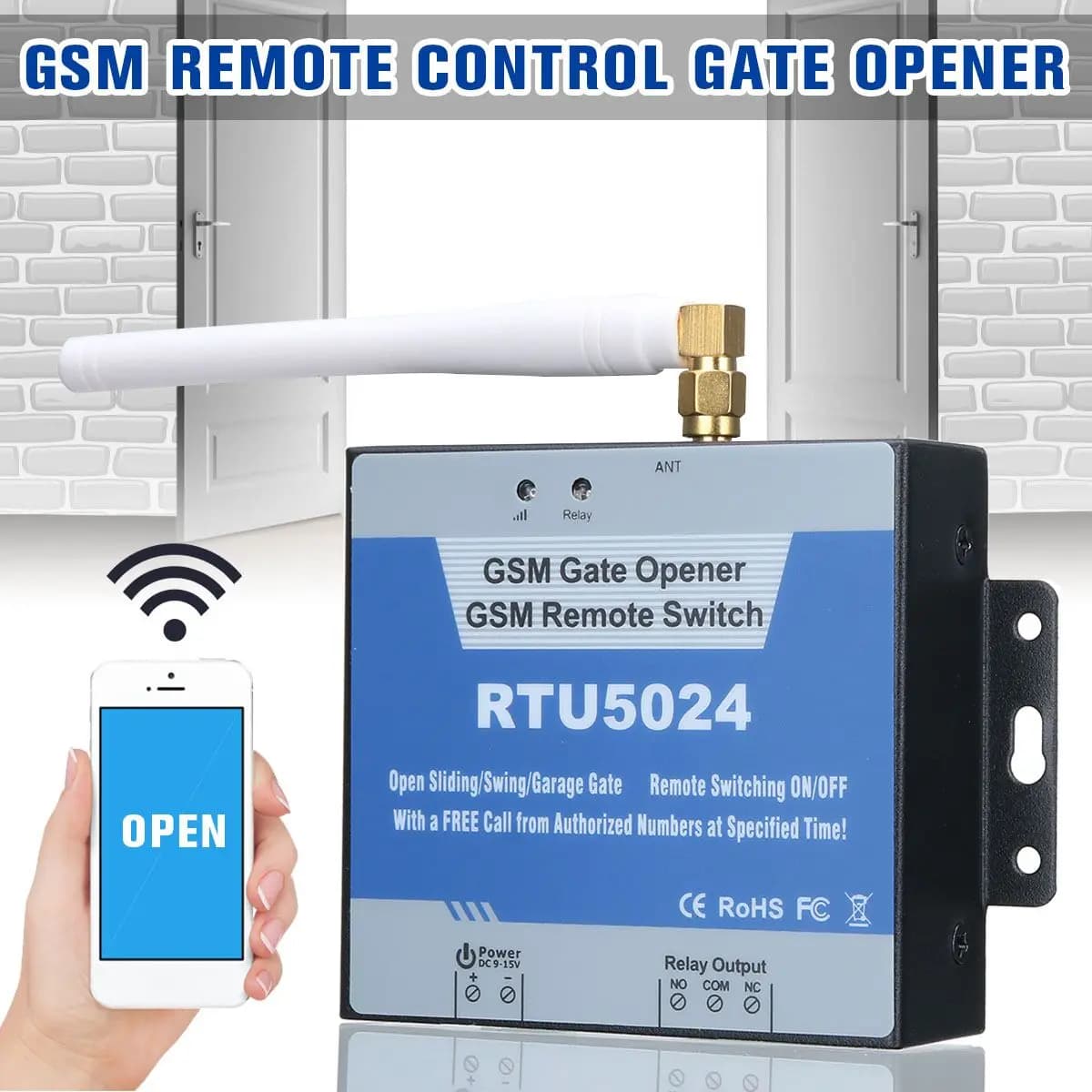 RTU5024-Ouvre-porte avec télécommande sans fil, commutateur de citations, accès à la porte, appel gr
