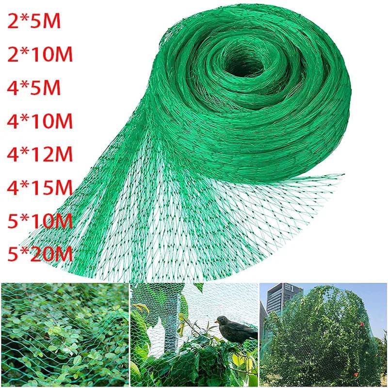 Filet de Protection anti-oiseaux vert, filet pour plantes de jardin, protège les plantes et les arbr