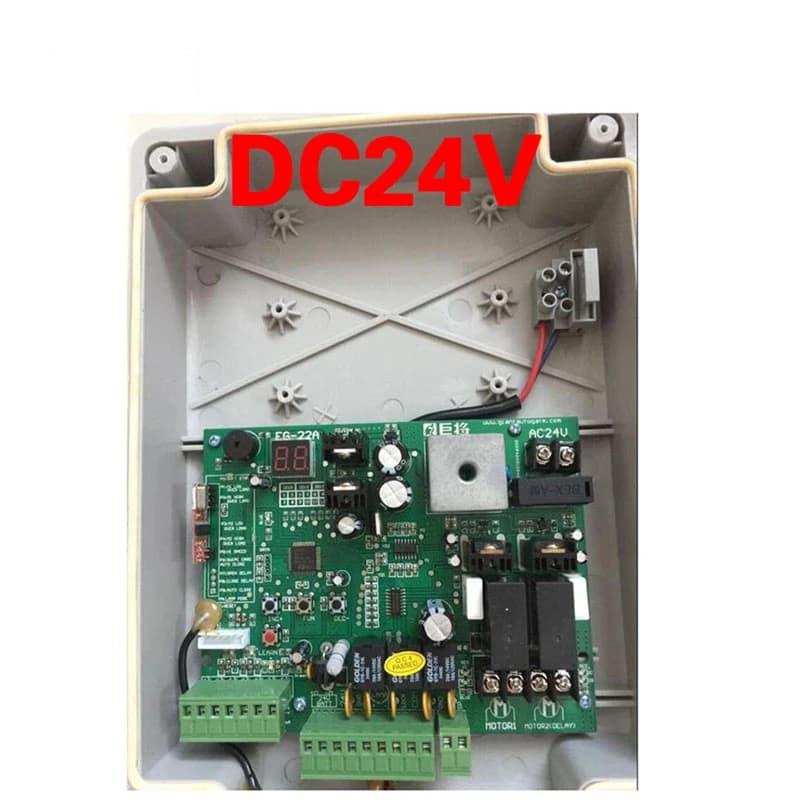 Ouvre-porte électrique avec 2 télécommandes, boîte de moteur pour portail pivotant