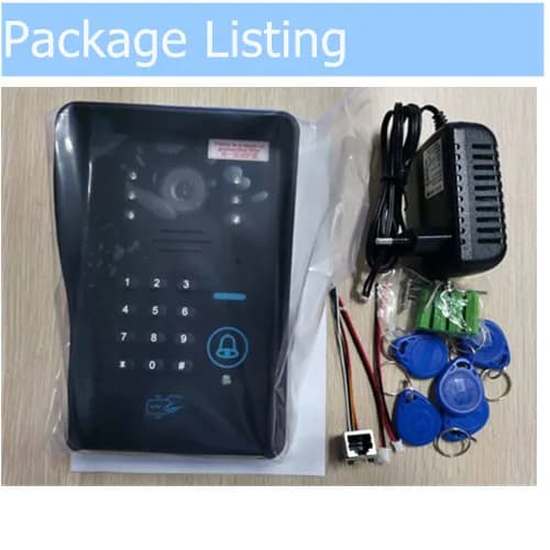 Système d'interphone de caméra de sonnette vidéo, Wi-Fi IP, 1080p HD, sans fil IR RFID, serrure élec