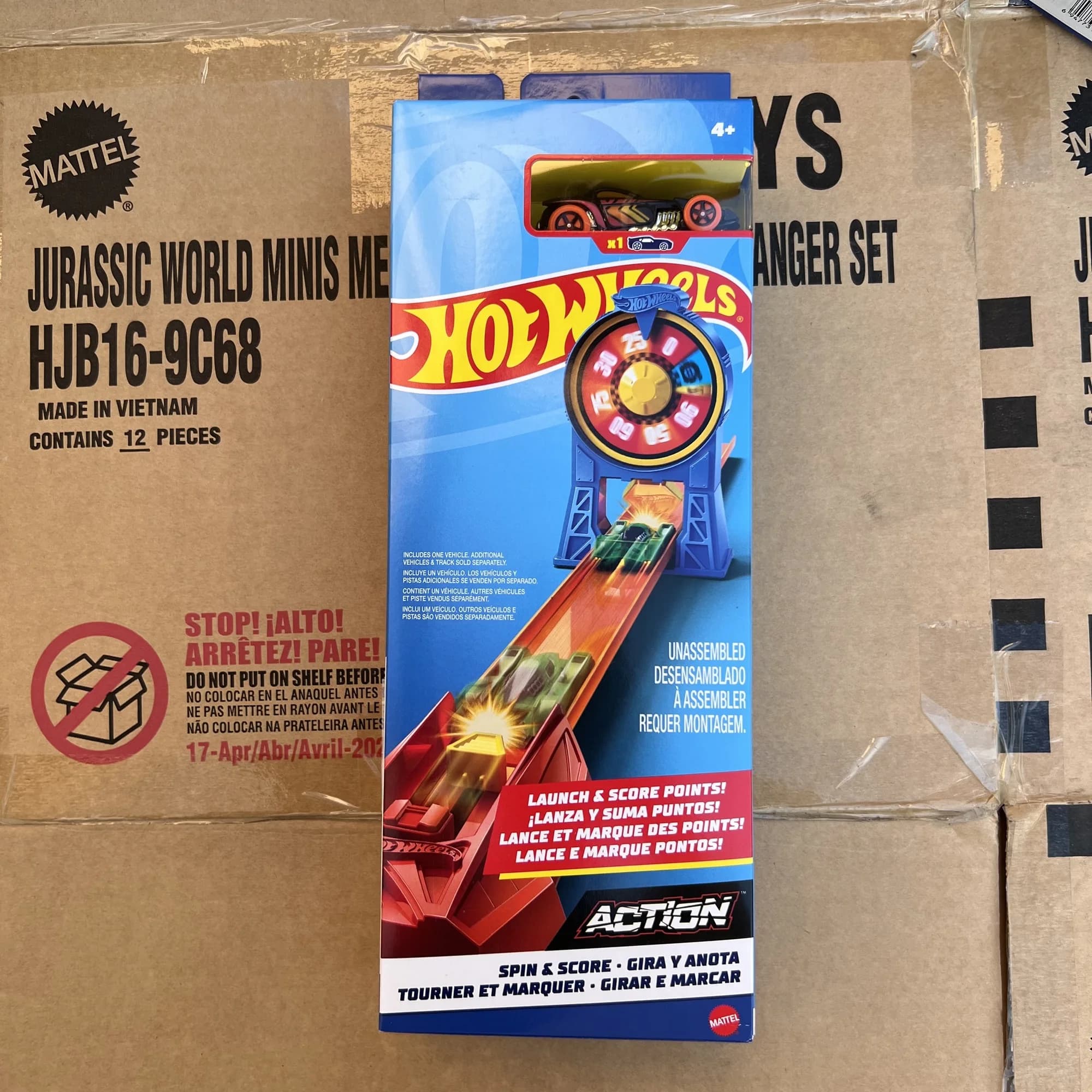 Ensemble de voies Hot Wheels, lanceur de voiture en alliage, Kit de défi de cascade, jouets pour gar