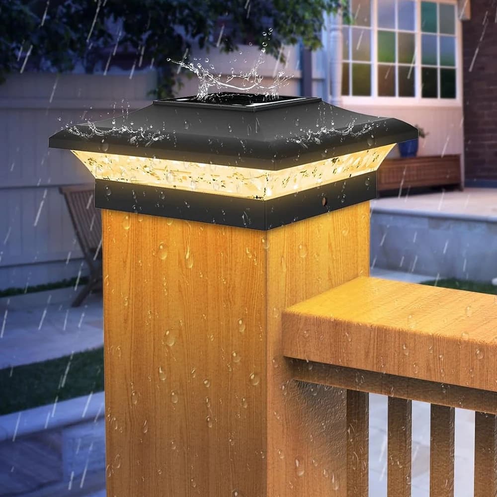 2/6 pièces lampadaire solaire 3000K 6000K extérieur jardin clôture pilier phare pour Villa porte pay