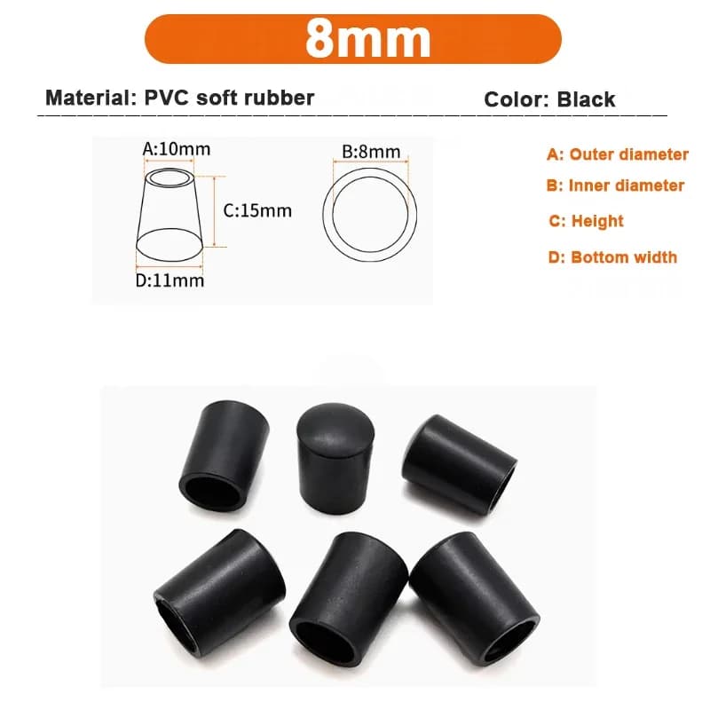 2 à 100 pièces de capuchons de protection ronds en PVC de 2,5 à 10 mm pour filetage, capuchons en ca