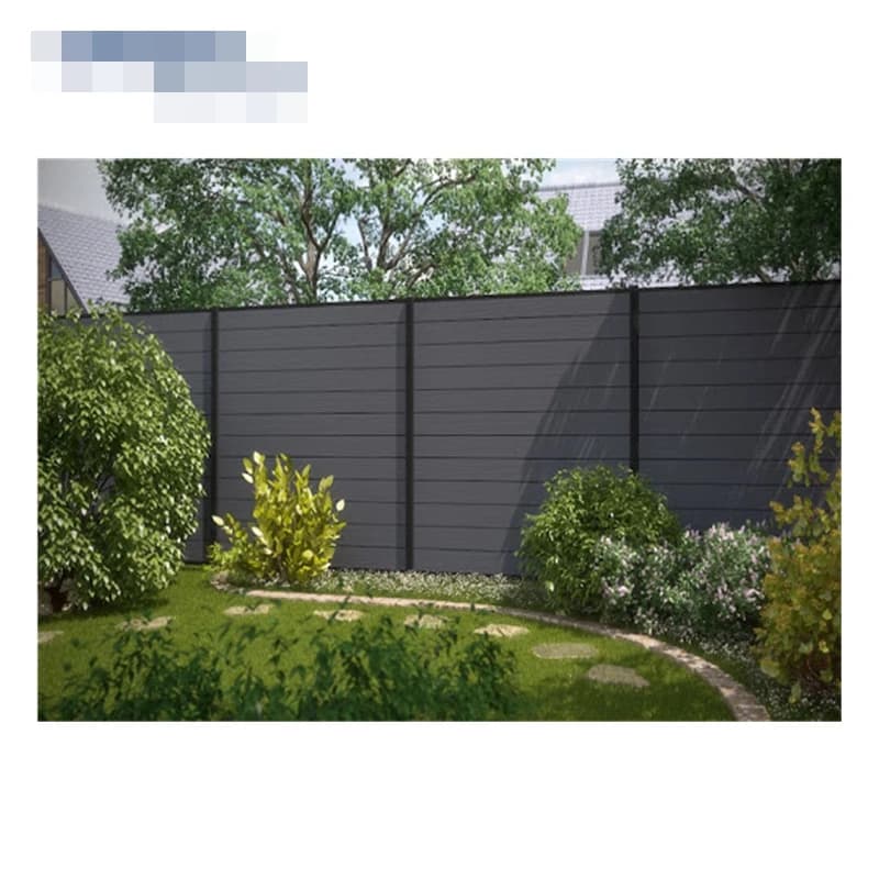 Poteau de clôture composite bois-plastique, grain de bois 3D, clôture composite de confidentialité e