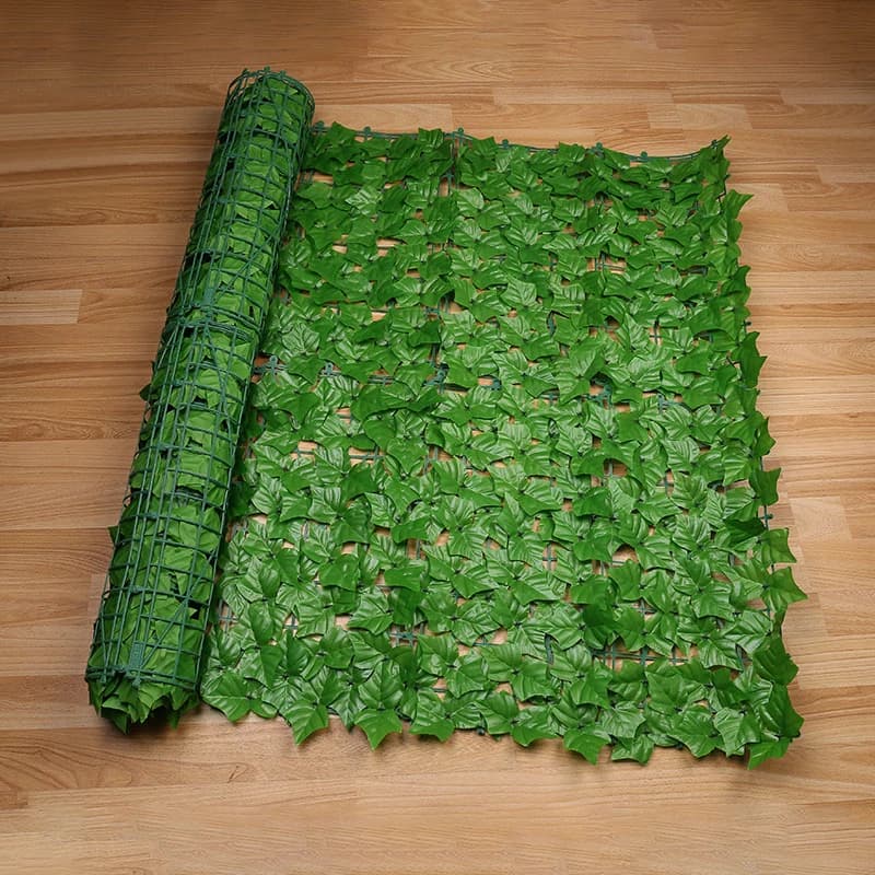 Panneaux de clôture à feuilles vertes artificielles 1M/3M, Faux écran de clôture de confidentialité 