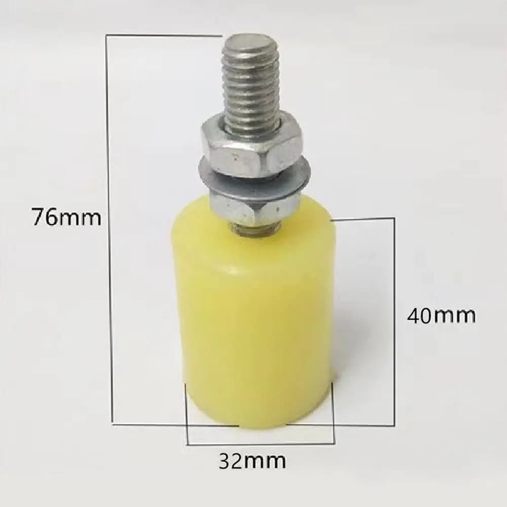 Rouleau de guidage de portail coulissant en nylon durable, épaissi, à double roulement, support d'as