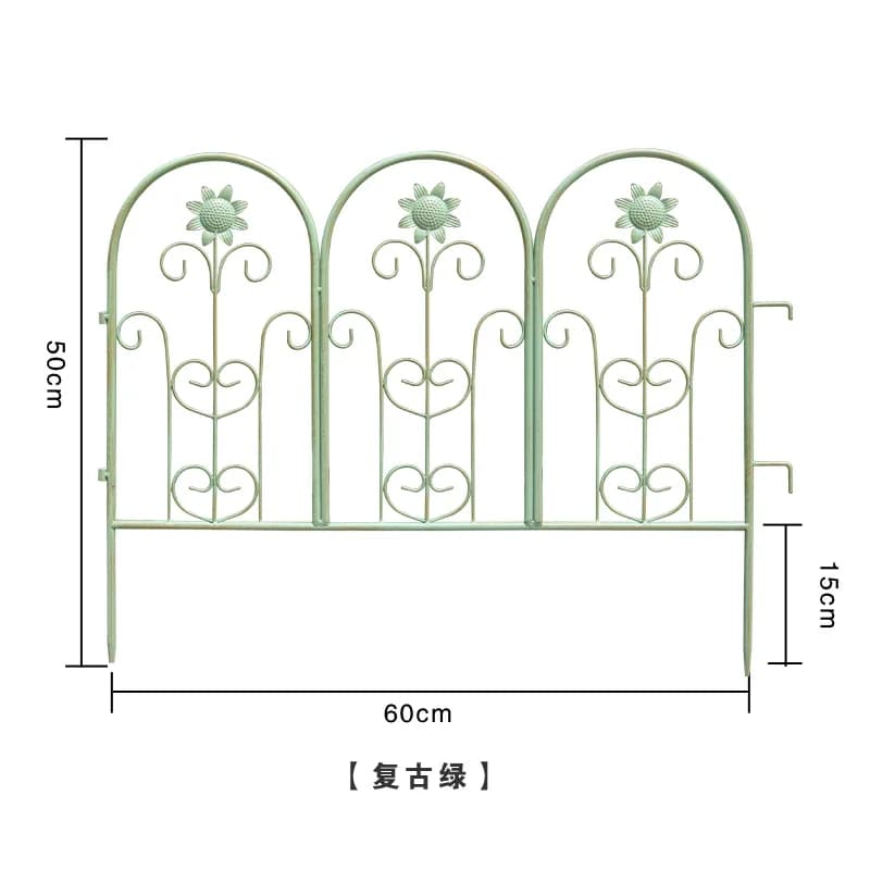 Clôture de jardin Vintage en fer forgé, Mini clôture à piquets de Style américain rustique pour cour
