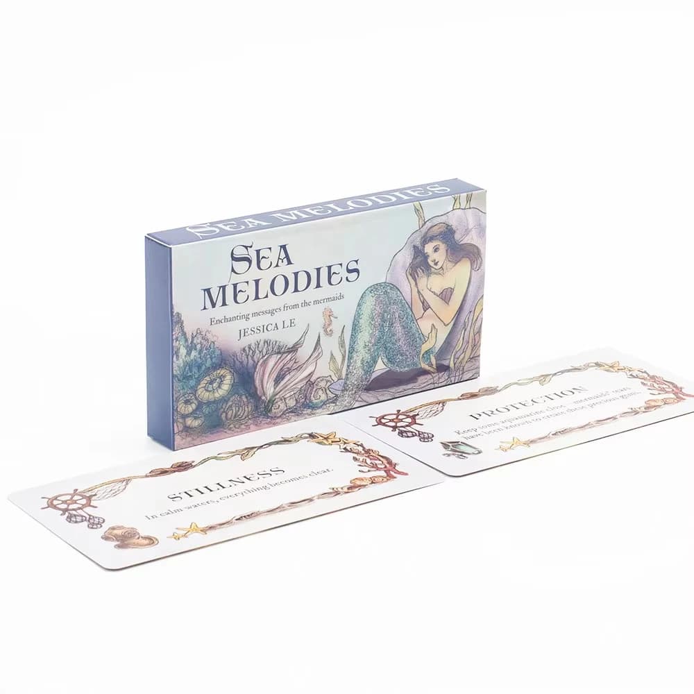 Cartes Oracle à mélodies de mer, 40 jeux de messages des sirènes, Tarot, visite anglaise, édition de