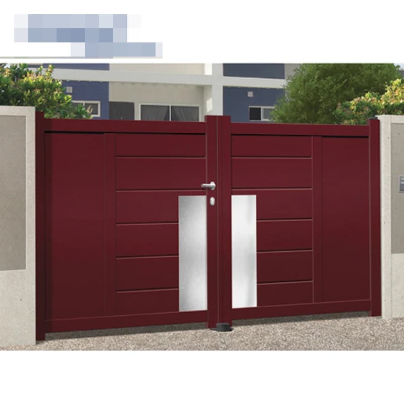 Porte de clôture pivotante en aluminium personnalisée, conception de façade de jardin, clôture de co