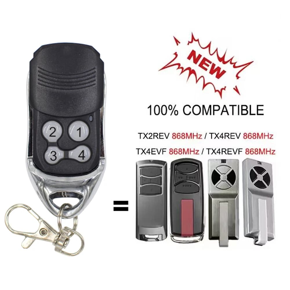 868MHz TX4EVF TX2REV TX4REV TX4REVF porte télécommande ouvre-porte de Garage émetteur manuel porte-c