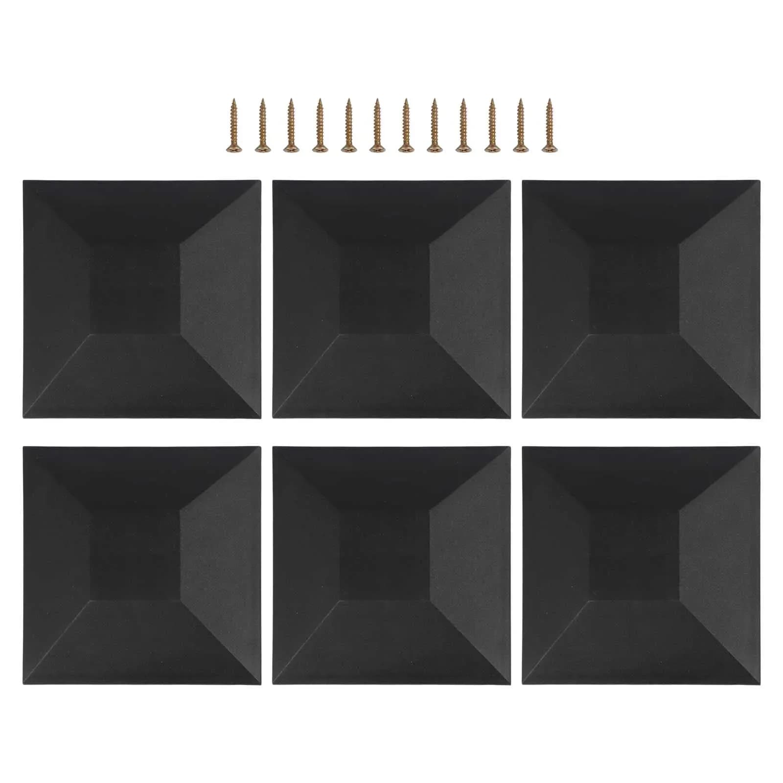 Couvre-poteaux de clôture résistants aux intempéries, 3,5 x 3,5 pouces, finition noire givrée, const