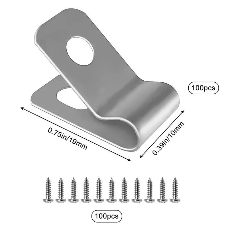 Pinces de fixation de clôture en aluminium, 200 pièces, Clips de clôture en métal pour bétail, pince