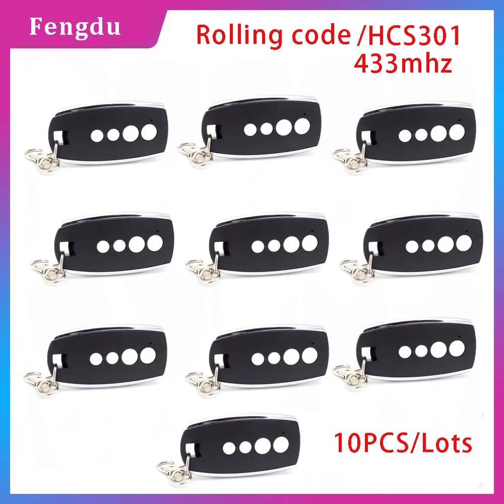 10 pcs/lots télécommande pour porte 433 mhz code roulant code de saut hcs301 commandes de porte de G