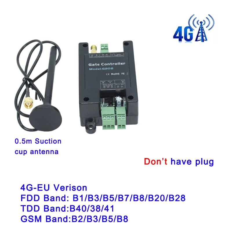 Ouvre-porte télécommandé GSM 4G LTE SMS, commutateur à relais unique G202 pour ouvre-porte de Garage