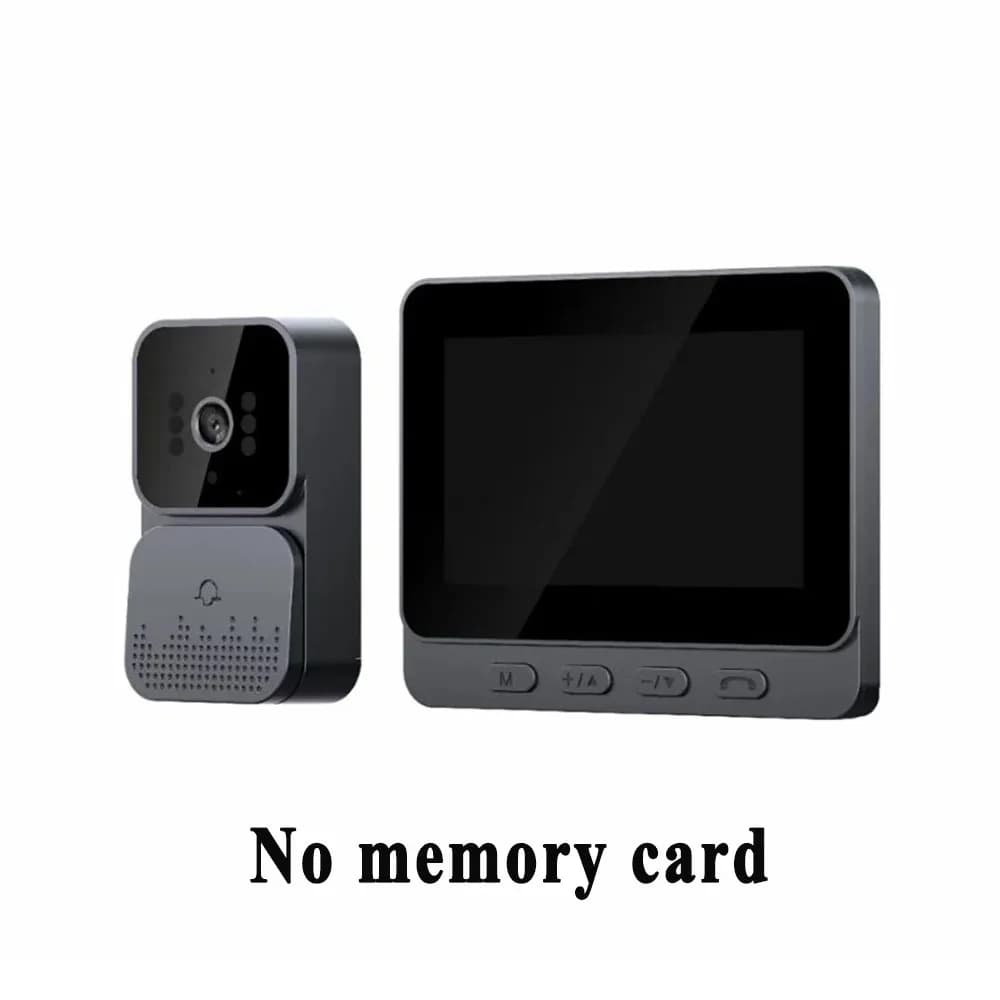 Interphone sans fil, sonnette HD avec vision nocturne, écran IPS de 4,3 pouces, caméra de sonnette v