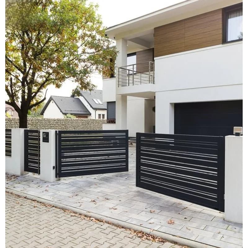 Système de porte automatique, conception de porte en aluminium, maison et maison, porte rotative int