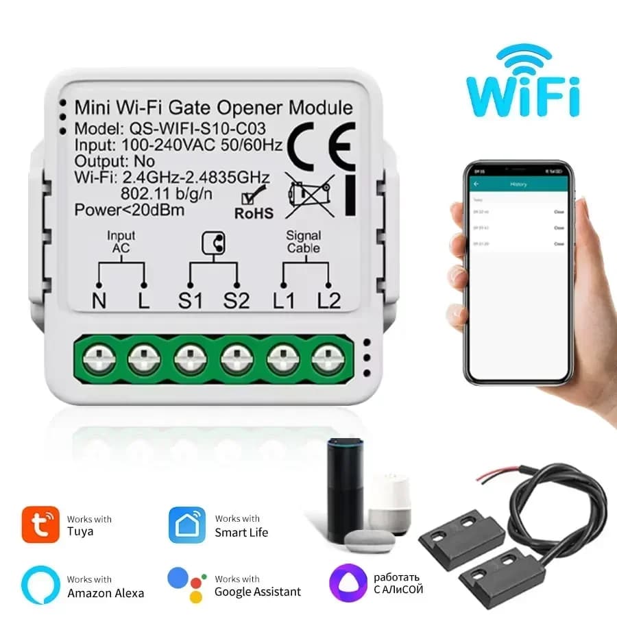 Module d'interrupteur intelligent pour porte de garage Tuya WiFi Zigbee, contrôleur d'ouverture de p