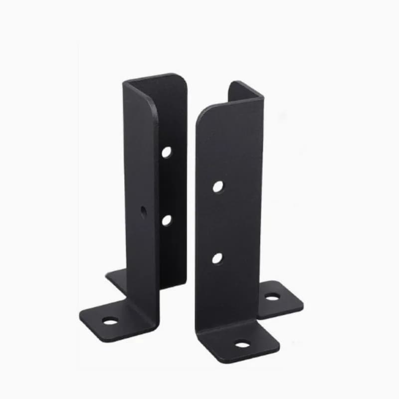 Supports de poteaux métalliques robustes 2 pièces, conception réglable pour l'installation de clôtur