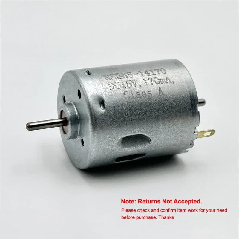 Micro moteur à balais de carbone RS-365-14170, DC 12V 14.4V 15V 18V 7700 tr/min, double arbre de 2.3