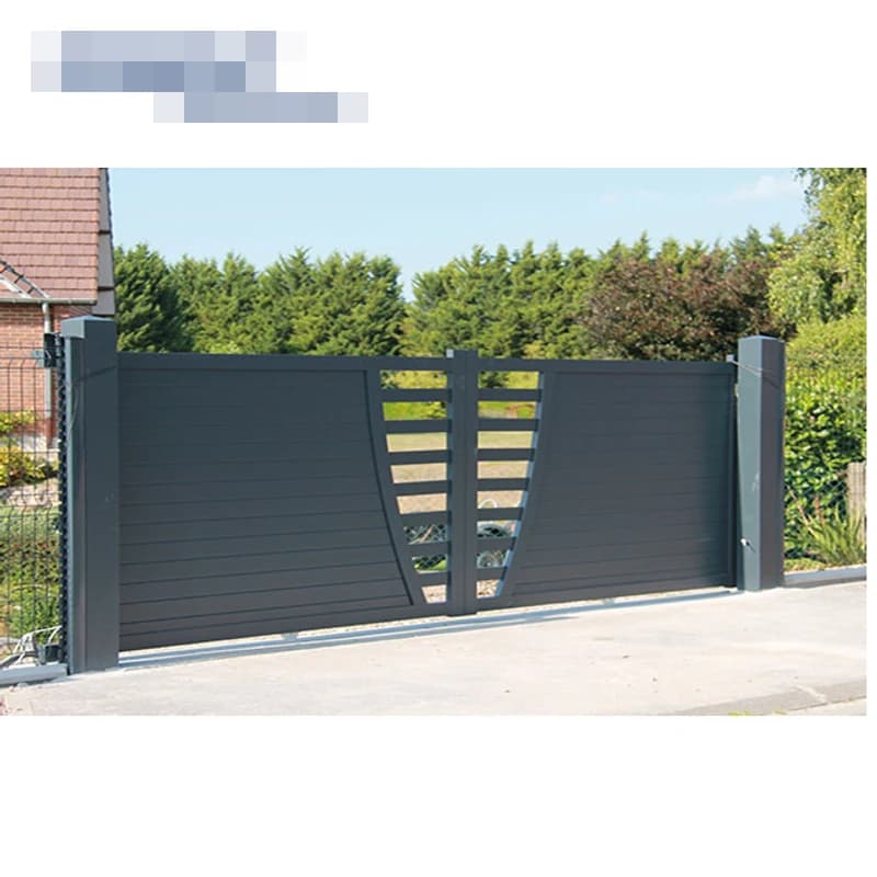 Porte de clôture pivotante en aluminium personnalisée, conception de façade de jardin, clôture de co
