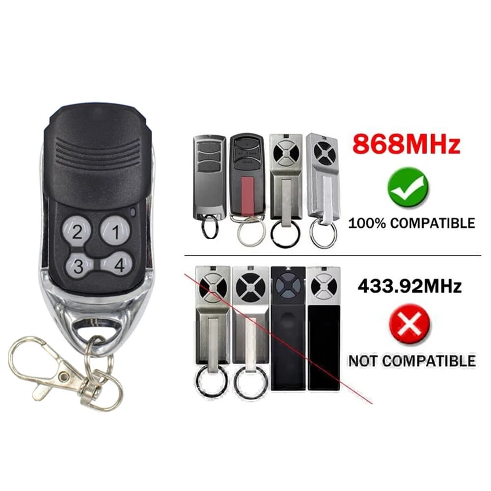 Ouvre-porte de garage télécommandé, clé émetteur à main, 868MHz Cruc4EVF Cruc2REV Cruc4REV Cruc4REVF