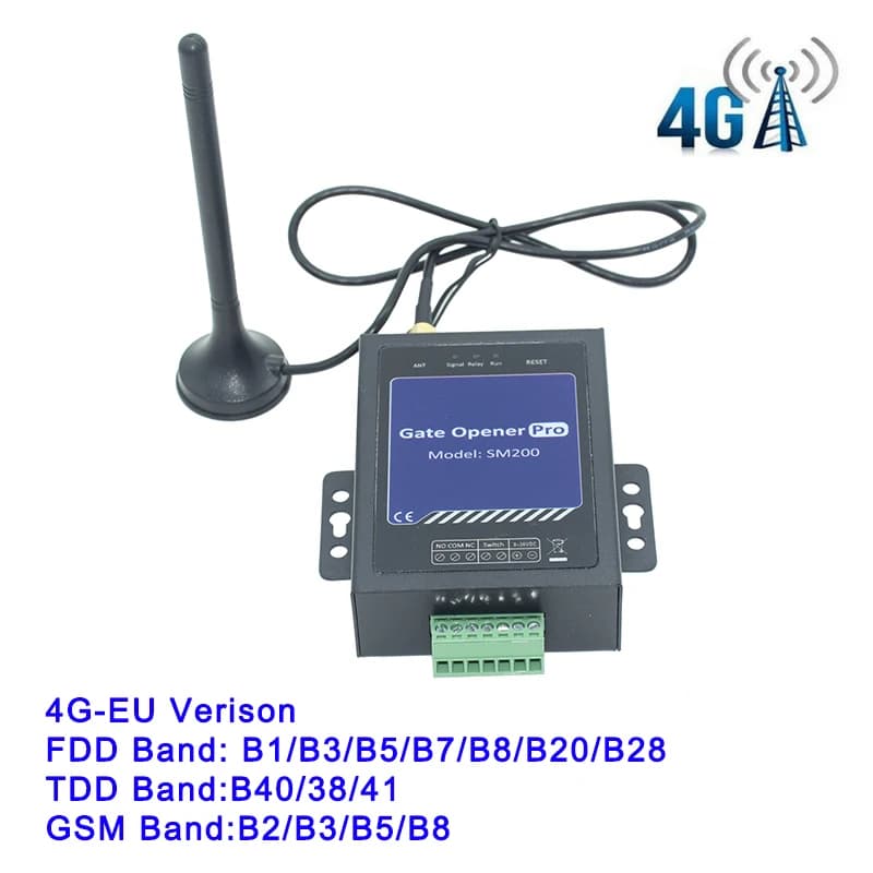 Ouvre-porte intelligent 4G LTE GSM SM200 avec télécommande, interrupteur relais marche/arrêt pour po