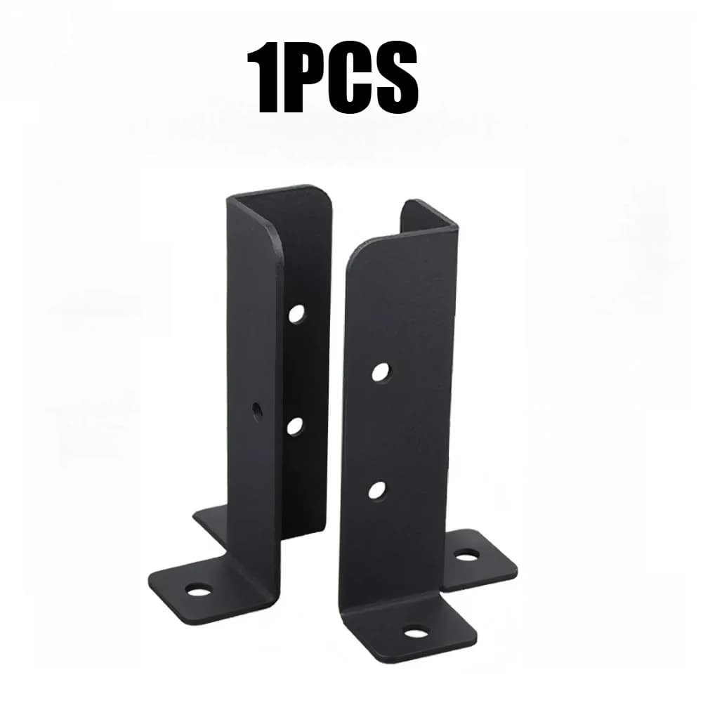 Poteau de clôture en bois 4 pièces/ensemble, supports de Base d'ancrage de poteau de pont réglables 