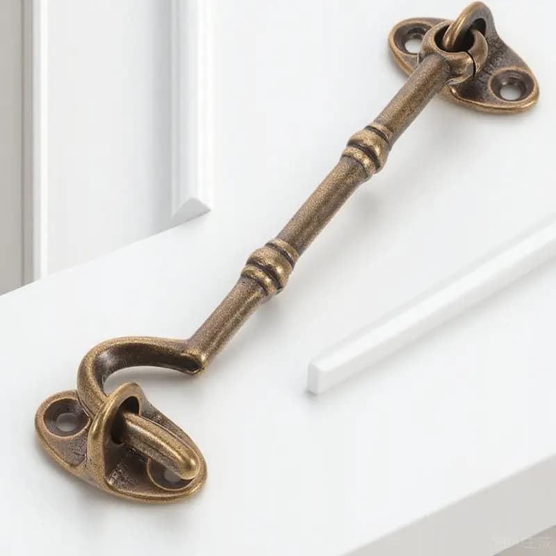 Loquet à œil en laiton pour porte, fenêtre, portail de grange, placard coulissant, patio – Verrou de