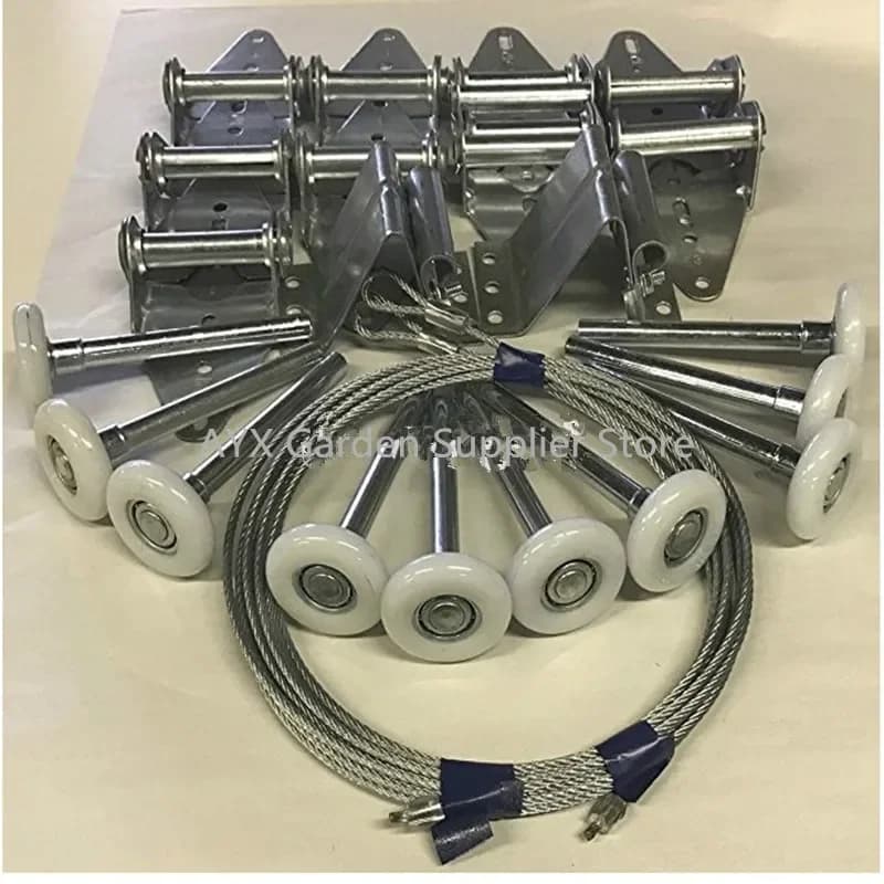 Kit de quincaillerie pour porte de garage, roue de piste de poulie pour volet de garage, réglage