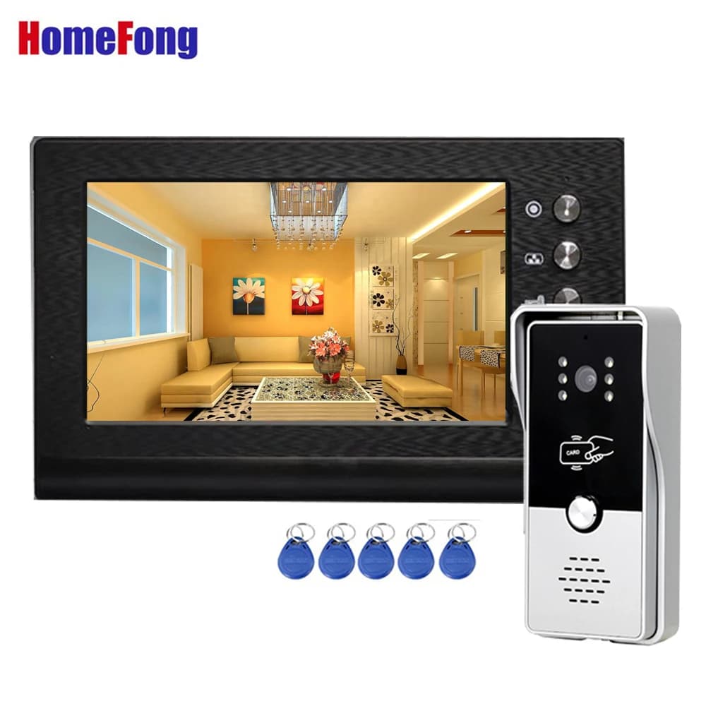 Homefong 7 pouces visiophone avec serrure électronique RFID interphone vidéo système de contrôle d'a