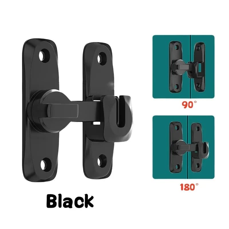 Serrure de porte à bascule 90/180 degrés, loquet de sécurité pour porte coulissante, petits loquets 