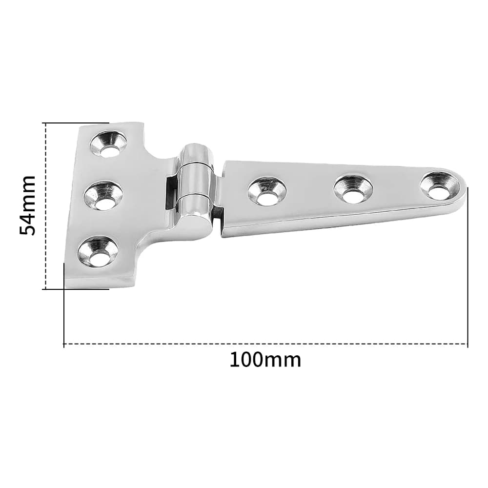 Charnières robustes en acier inoxydable 316, charnières en T pour bateau, caravane, armoire, hangar,