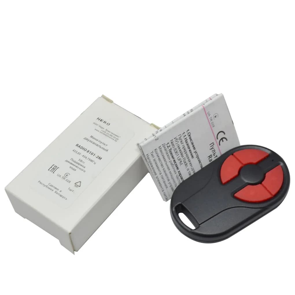 Télécommande Nero gate 8101-2M mini télécommande 2 canaux 433,05-434,79 MHz
