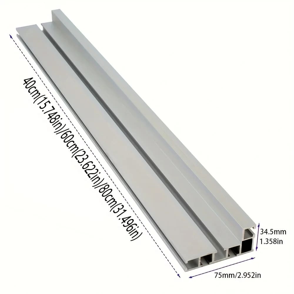Clôture profilée en aluminium de 40cm, Type 75, piste à onglet, support de piste en T, supports coul
