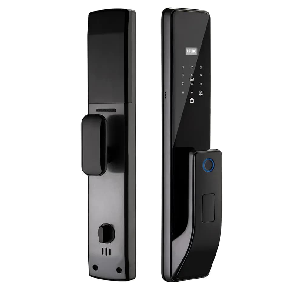 Serrures de porte intelligentes numériques électriques automatiques Tuya avec contrôle Wi-Fi, clés e