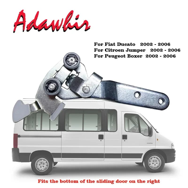 Guide de Rouleau de Porte Coulissante Droite, pour Fiat Ducato, Cristaux en Jumper, KIT Boxer, 2002-