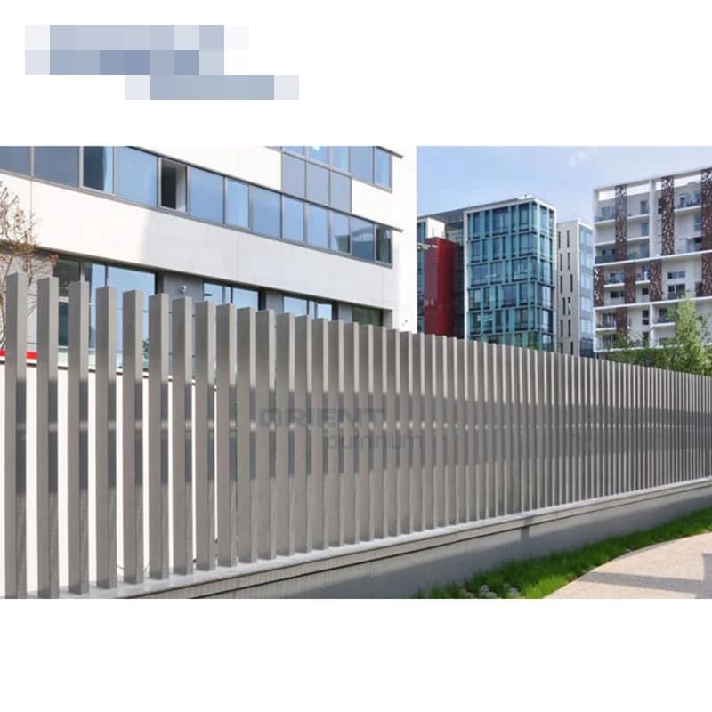 Lame de clôture extérieure en aluminium, design moderne, maison de cour de jardin décorative de haut
