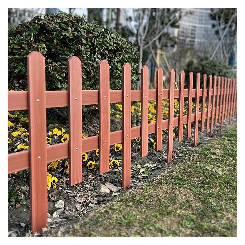 Clôture de jardin résistante à la Corrosion, Design en Grain de bois PVC, garde-corps extérieur droi