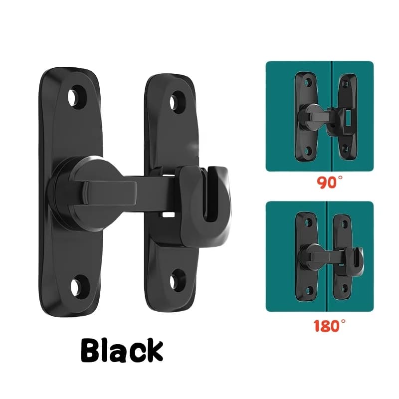 Loquet de porte coulissante robuste en alliage de zinc, quincaillerie antivol pour petite porte, séc