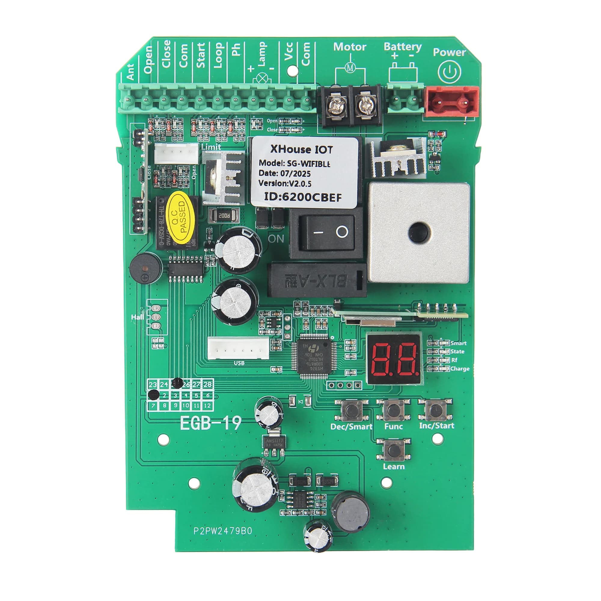 Carte de contrôle PCB intelligente EGB-18 pour ouvre-porte battante automatique DC 24V, système cent