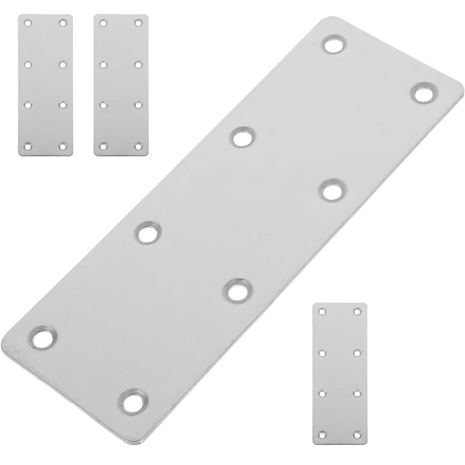 4 supports en acier inoxydable, adaptés aux matériaux en bois, faciles à installer, avec plaques mét