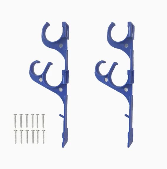 Supports de poteaux extérieurs en PVC, 2 pièces, crochets télescopiques à visser, support en plastiq