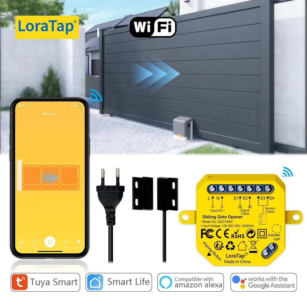 LoraTap WiFi porte coulissante ouvre-moteur contrôleur commutateur Tuya vie intelligente ouverture m