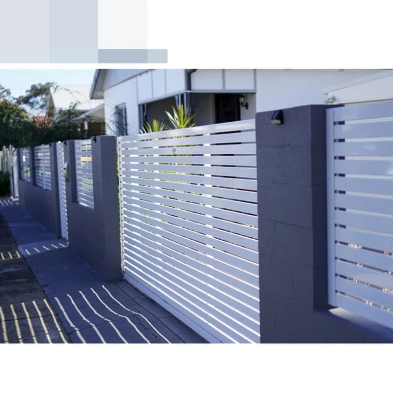 Clôture en aluminium et porte de maison, panneau de clôture extérieur en aluminium, décoration extér