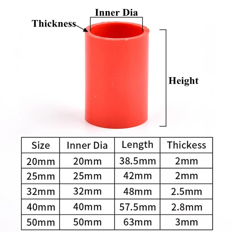 Raccord de tuyau en PVC rouge, 20mm ~ 50mm, connecteurs d'irrigation de jardin, coude à 90 °, joint 
