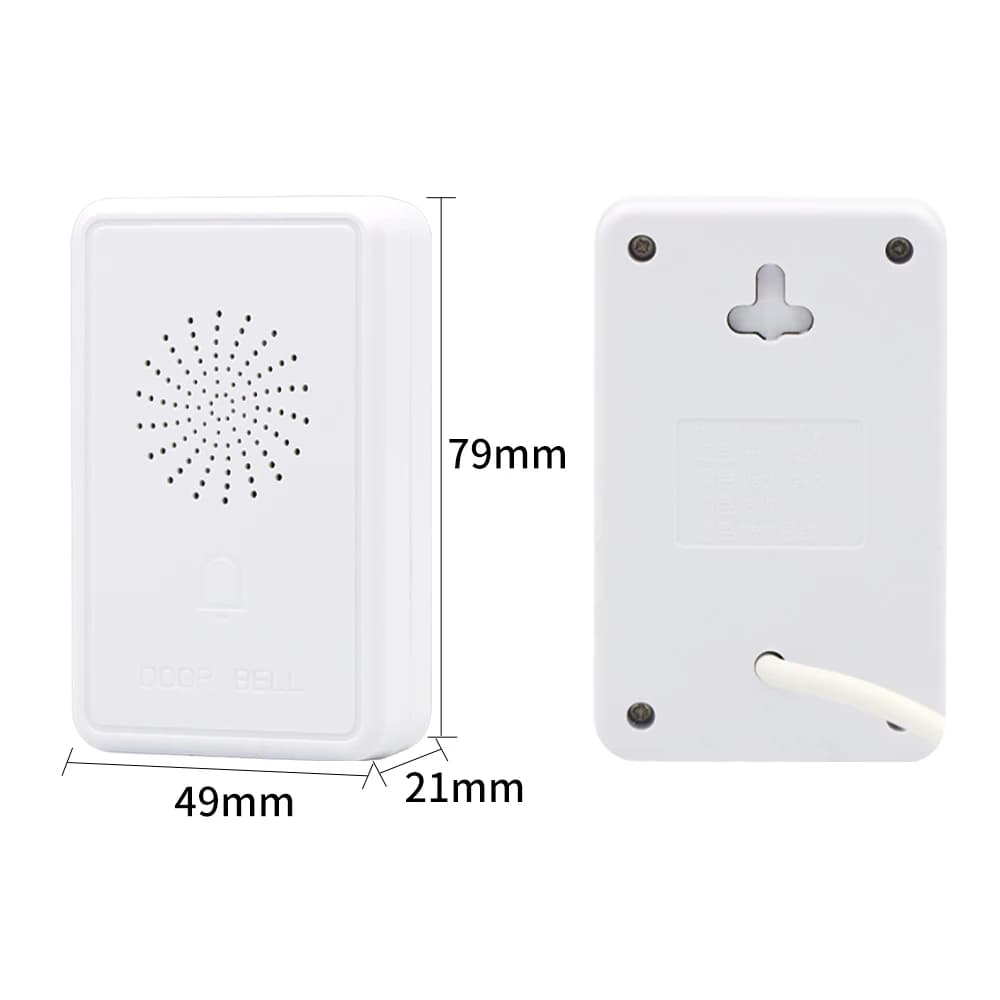 Sonnette filaire 12V pour système de contrôle d'accès, sonnerie Ding-Dong, carillon DC 12V pour cont