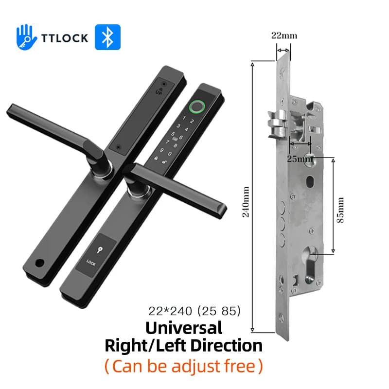 Serrure de porte extérieure TTLock étanche, empreinte digitale, Bluetooth, code RFID, sans clé, serr