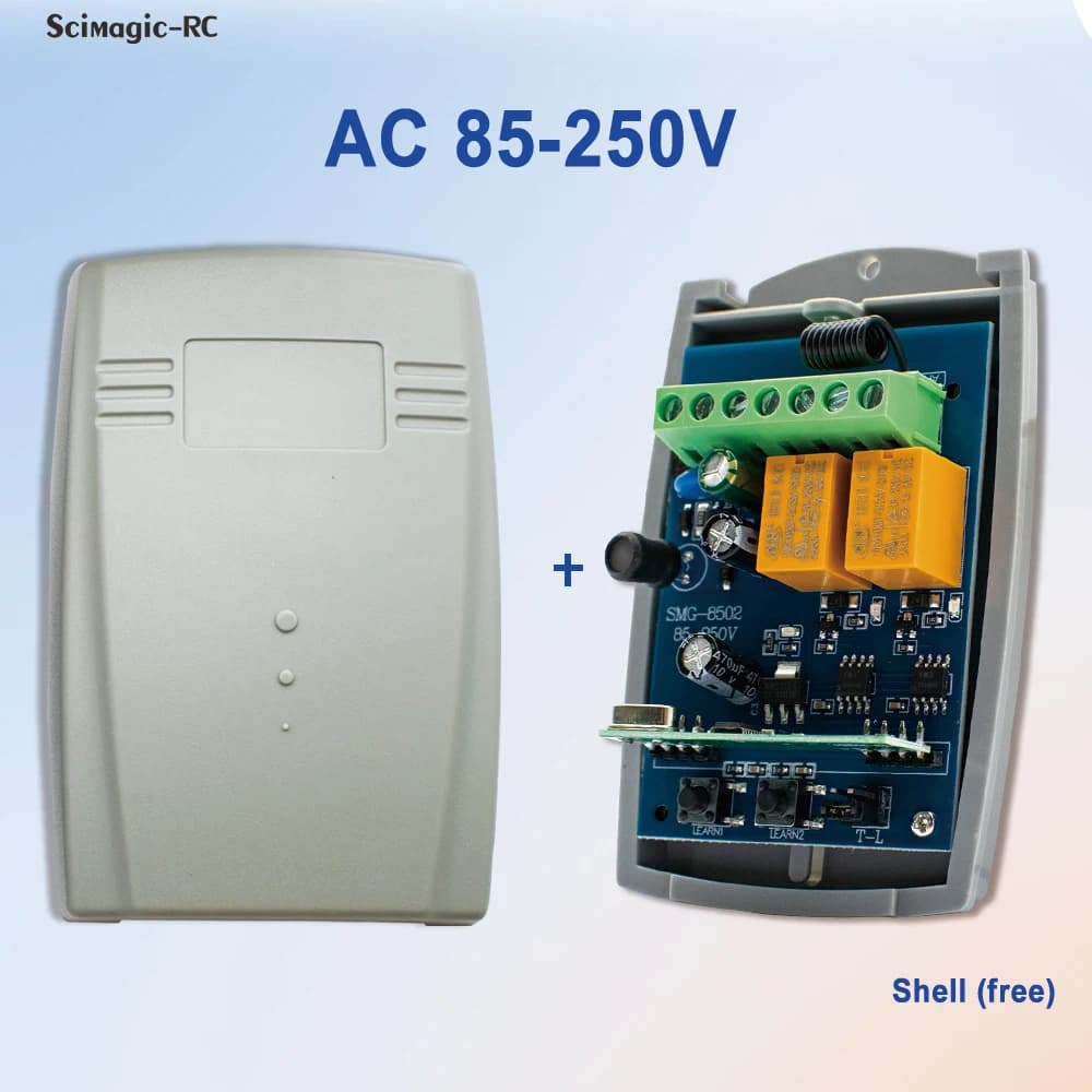 Universal SCS SENTINEL Contrôleur Récepteur de Porte de Garage 7-32V 85-250V 2CH 433MHz Télécommande