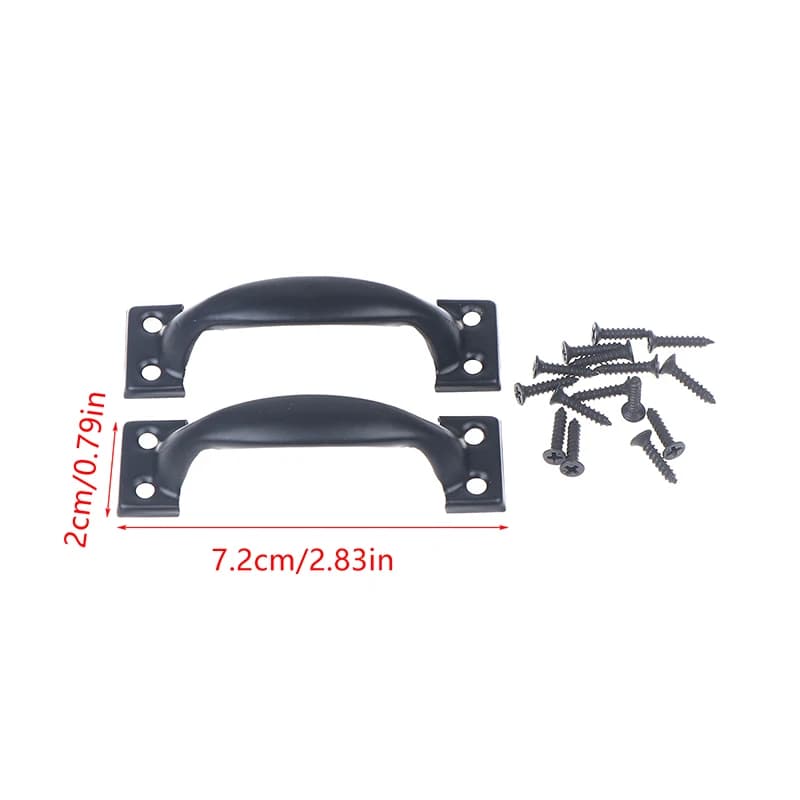 Poignée de porte coulissante en fer avec vis pour porte de grange, porte de garage, quincaillerie de